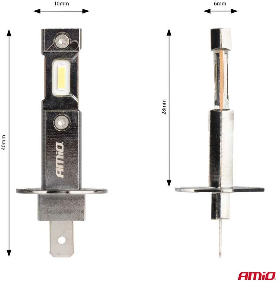 LED žibintų lemputės Hybrid H1 6000K Canbus 60W AMIO-04112