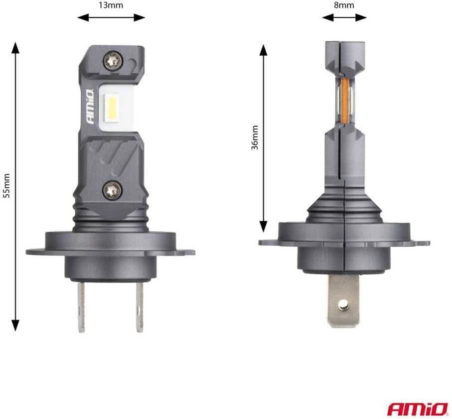 LED žibintų lemputės Hybrid series H7 H18 6000K Canbus 60W AMIO-04115