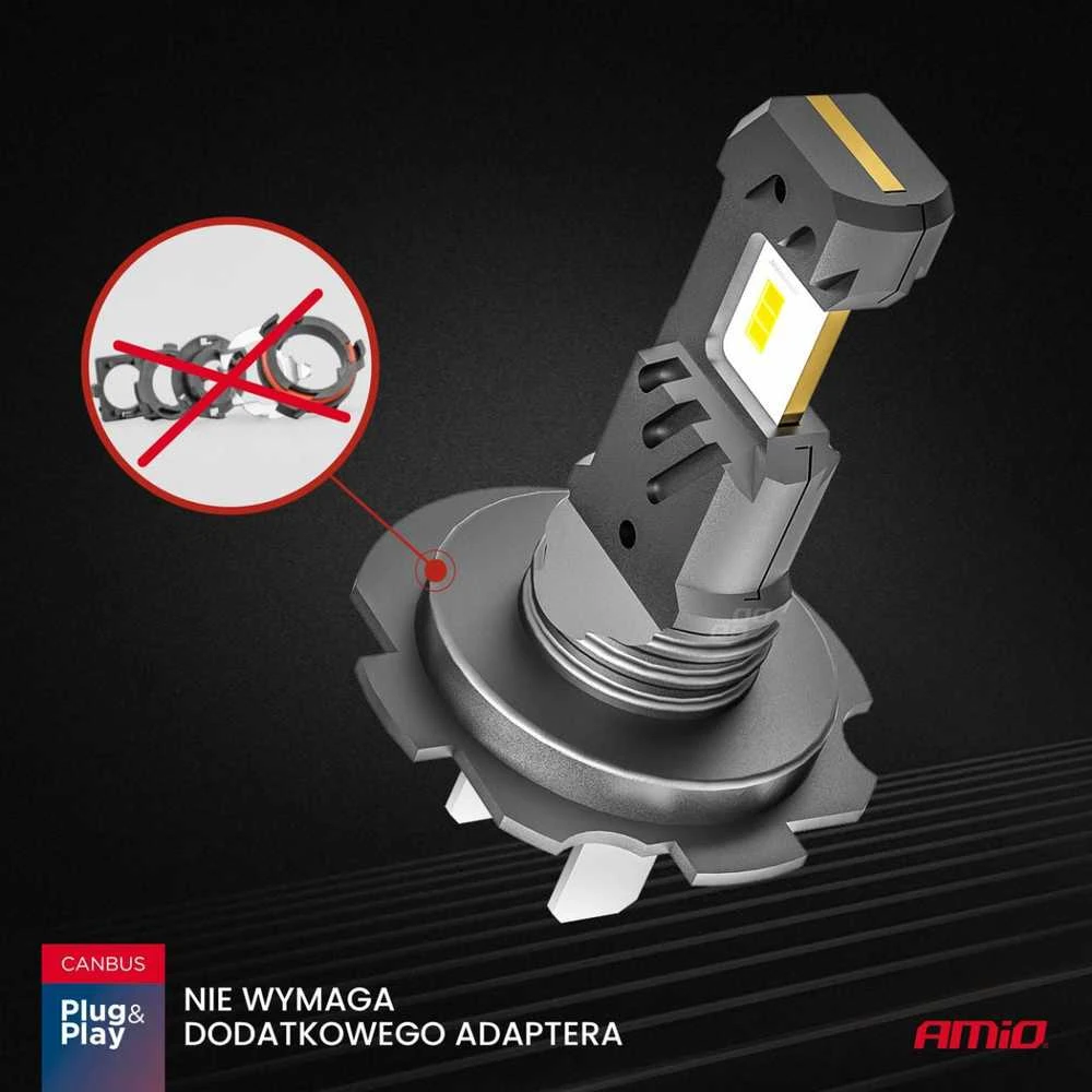 LED H7 lemputė su integruotu adapteriu