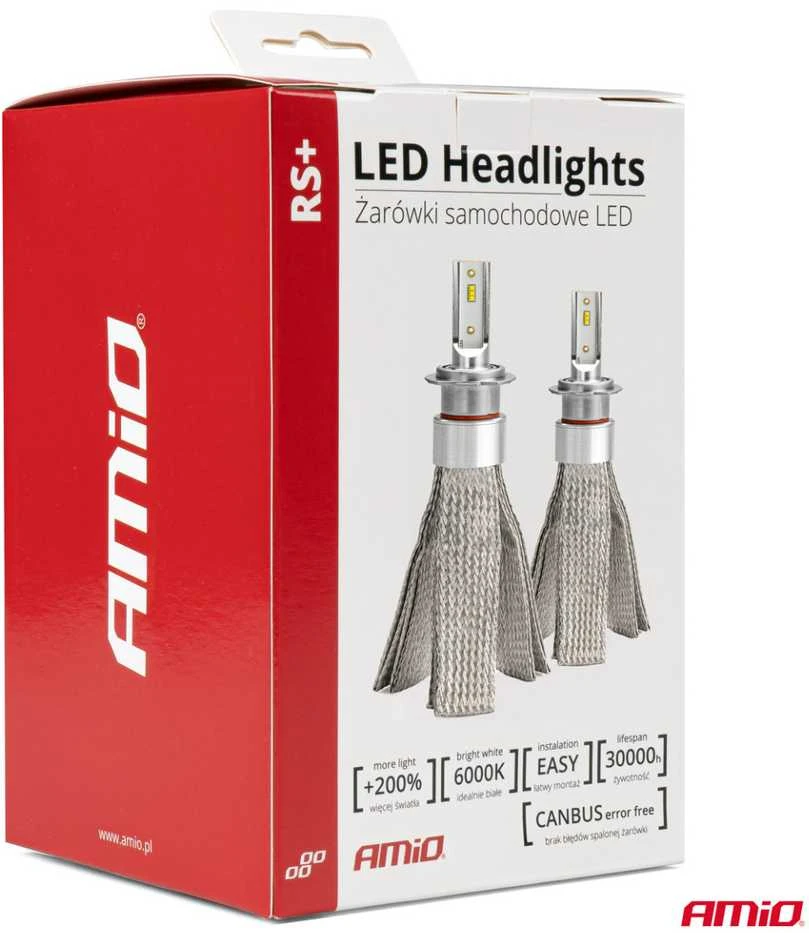 LED žibintų lemputės RS+ Series HB3 9005 50W AMIO-01087