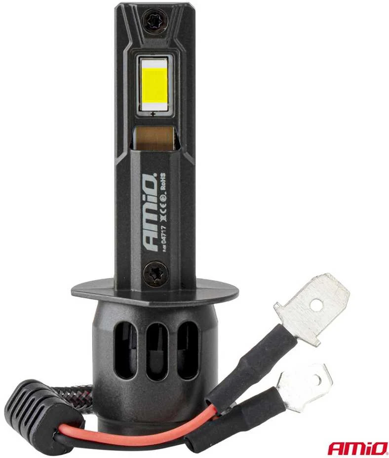 LED žibintų lemputės Series F25 PRO Juodas FULL CANBUS H1 68W 12V 24V AMIO-04717
