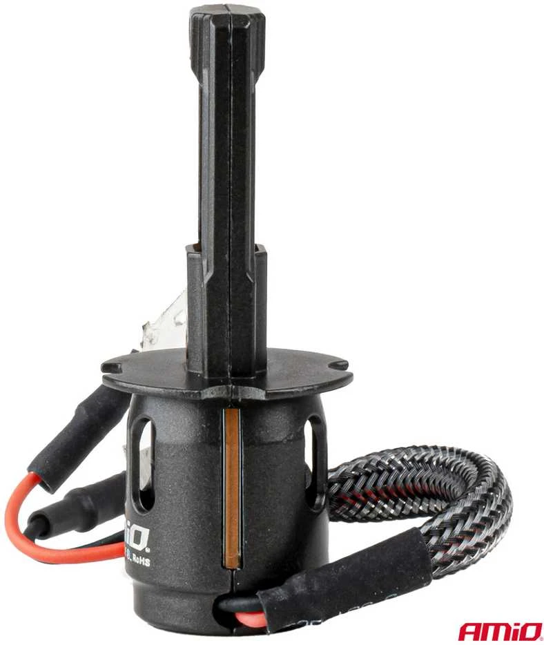 LED žibintų lemputės Series F25 PRO Juodas FULL CANBUS H3 68W 12V 24V, AMIO-04718