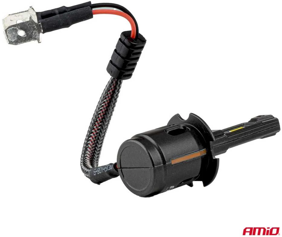 LED žibintų lemputės Series F25 PRO Juodas FULL CANBUS H3 68W 12V 24V, AMIO-04718