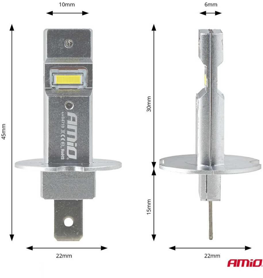 LED žibintų lemputės Series H25 CANBUS H3 12V 20W, AMIO-04710