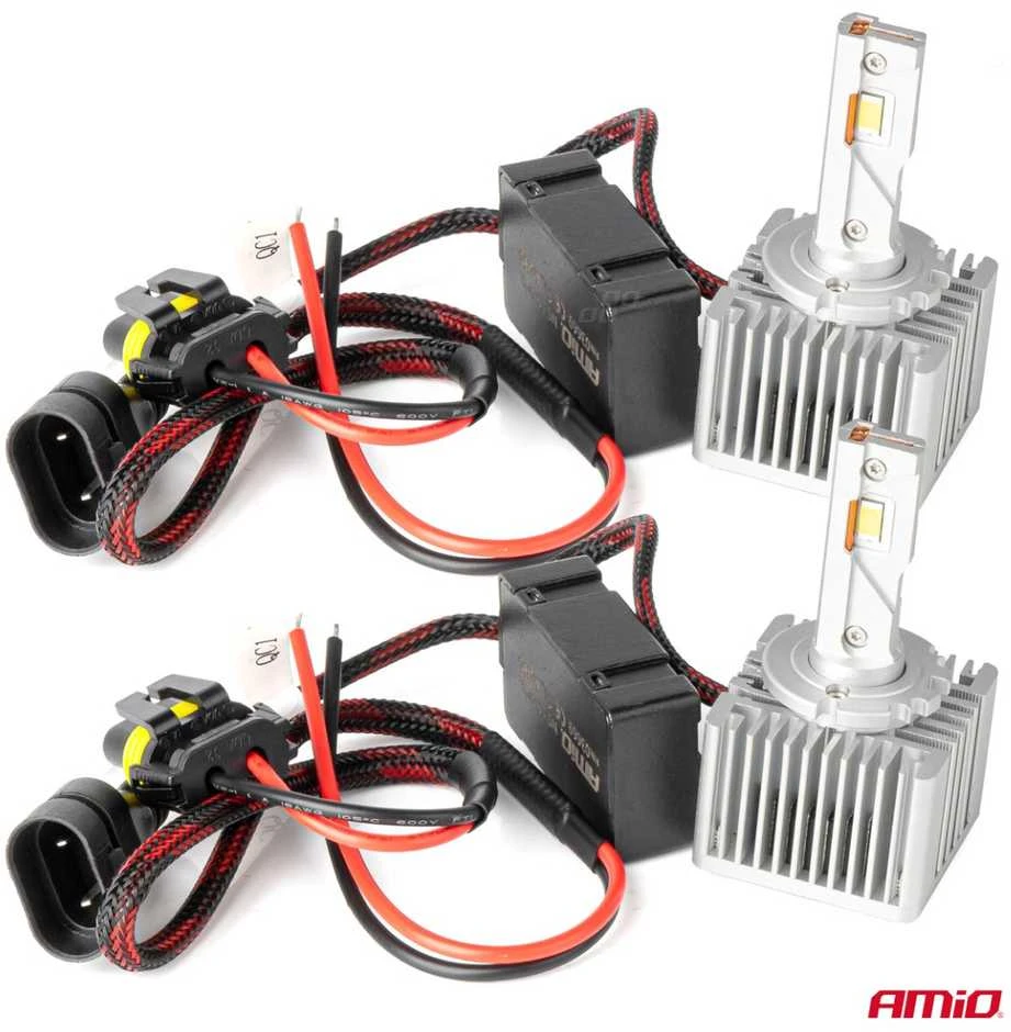 LED automobilių lemputės x serijos allinone d1s d3s d8s 6000k canbus amio-03669