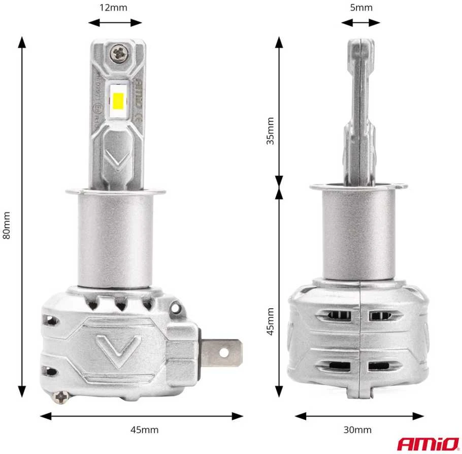 H3 LED lemputės AMiO-02971 techninis brėžinys