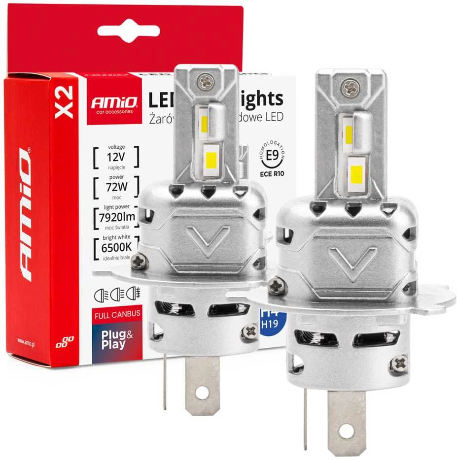 LED lemputės X2 Series H4/H19 su pakuote