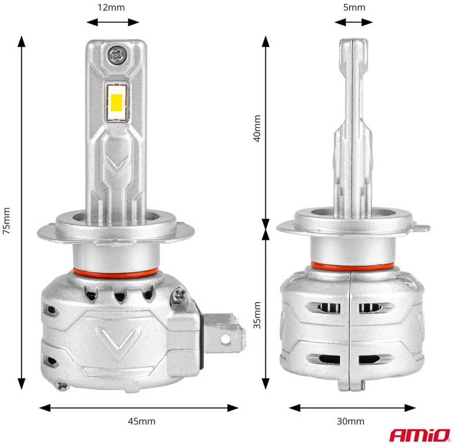 LED žibintų lemputės X2 Series H7 AMiO-02973