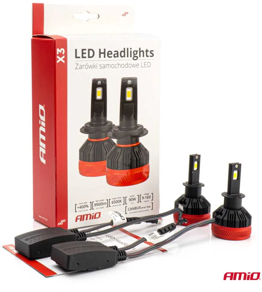 LED žibintų lemputės X3 Series H3 AMiO-02978
