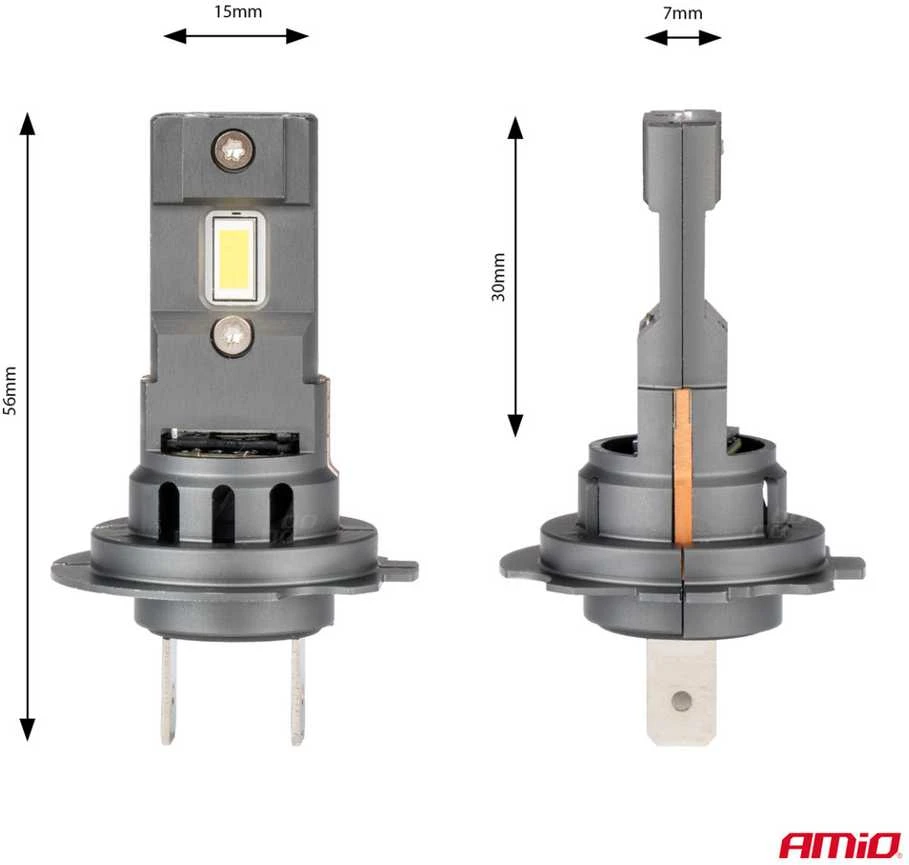 LED žibintų lemputės X4-series AVIATOR H7/H18 6500K max 44W AMIO-03764