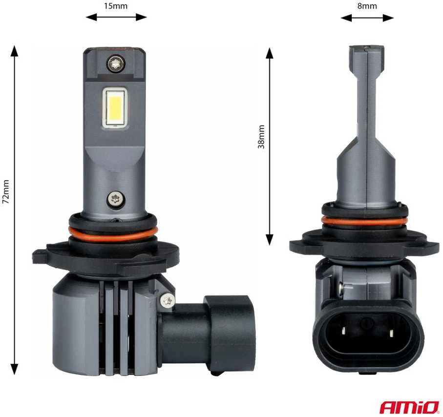 Aviator X4 HB3 LED lemputės su matmenimis