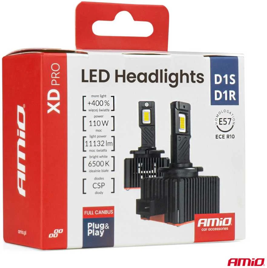 LED žibintų lemputės XD PRO D1S D1R FULL CANBUS, AMIO-04679