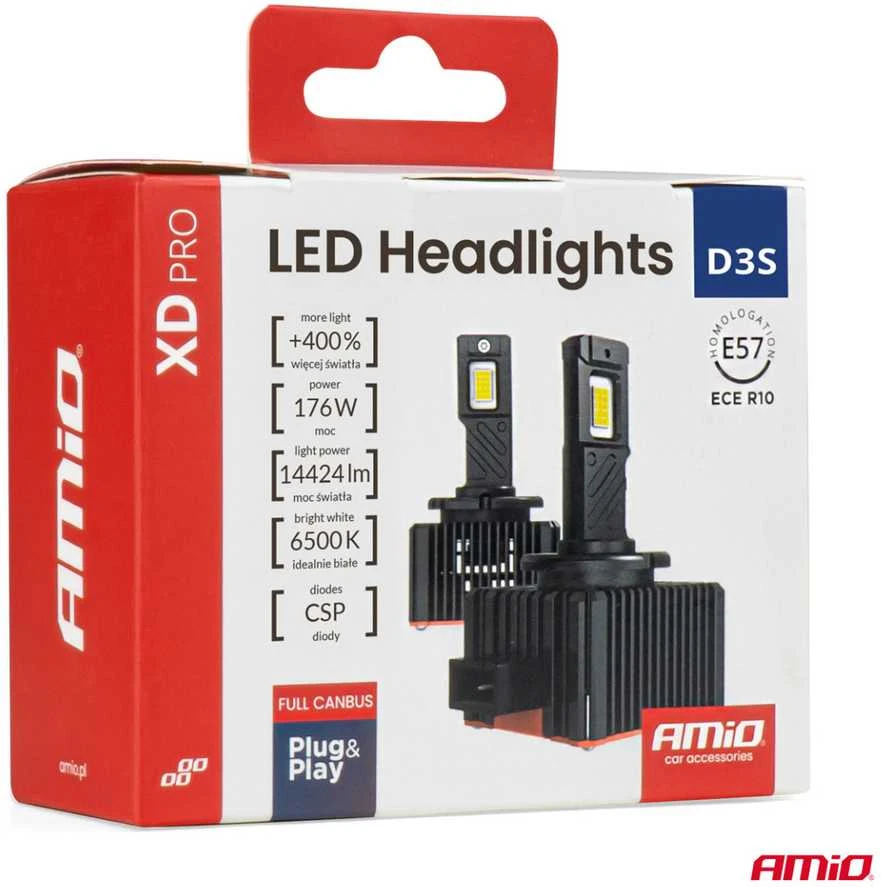 LED žibintų lemputės XD PRO D3S FULL CANBUS, AMIO-04681