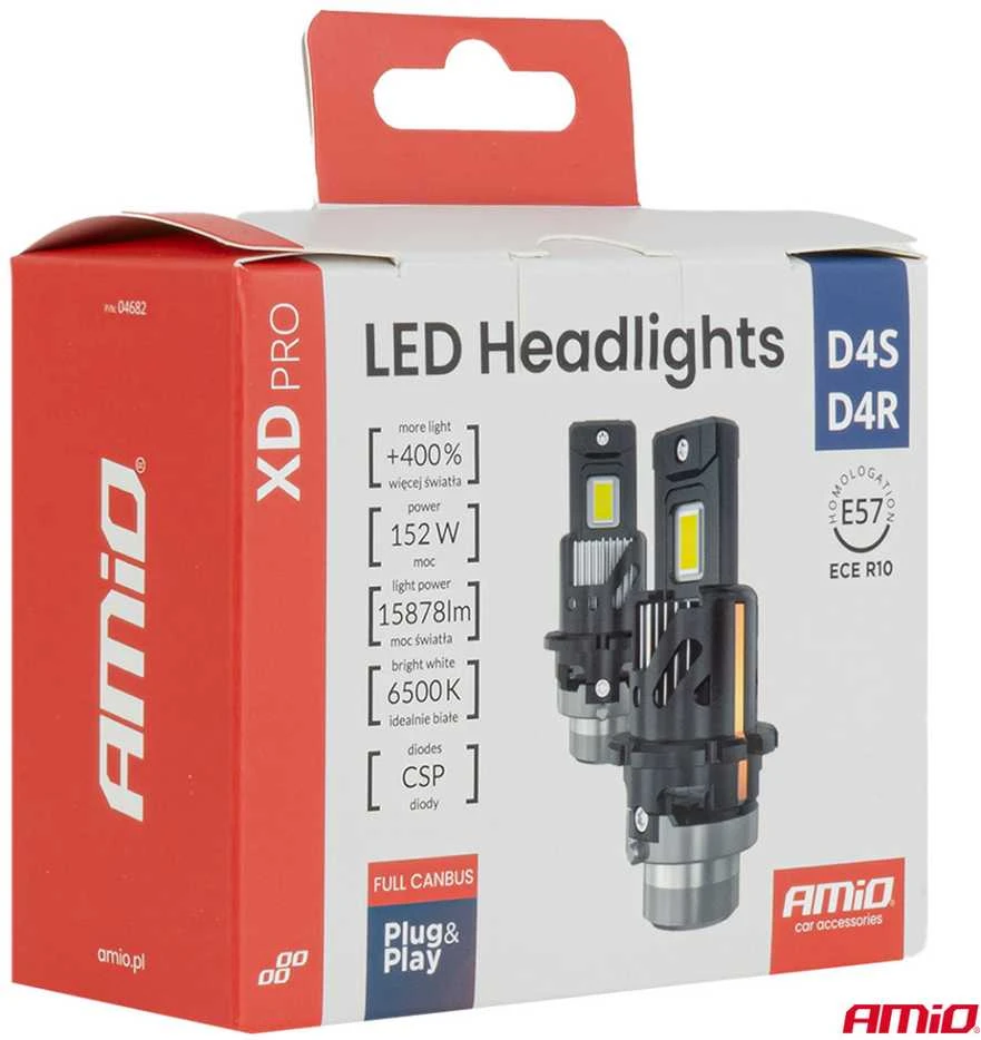 LED žibintų lemputės XD PRO D4S D4R FULL CANBUS AMIO-04682