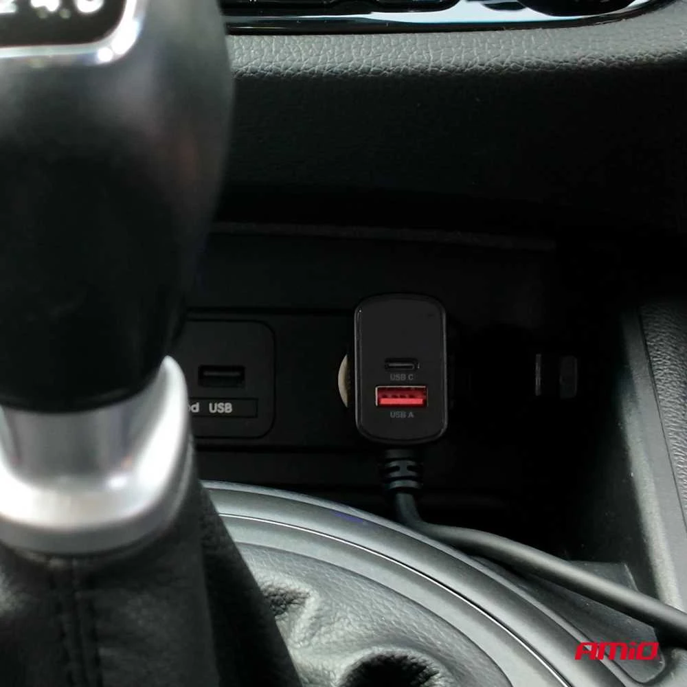 Lizdo skirstytuvas 12/24V su 4x USB-A QC3.0 PD3.0 180W AMIO-04835