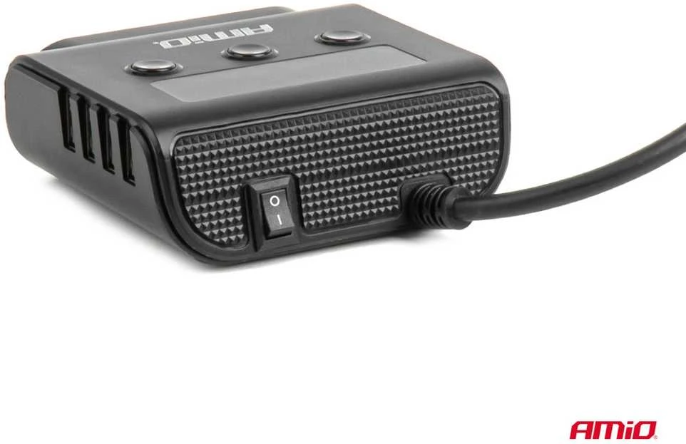 Lizdo skirstytuvas 12/24V su 4x USB-A QC3.0 PD3.0 180W AMIO-04835