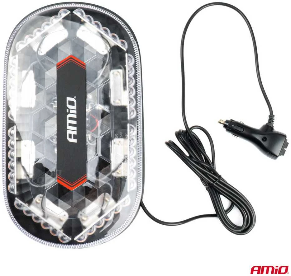 Magnetinis LED įspėjamasis žibintas 48 LED WLB78 R65 12V 24V AMIO-03336