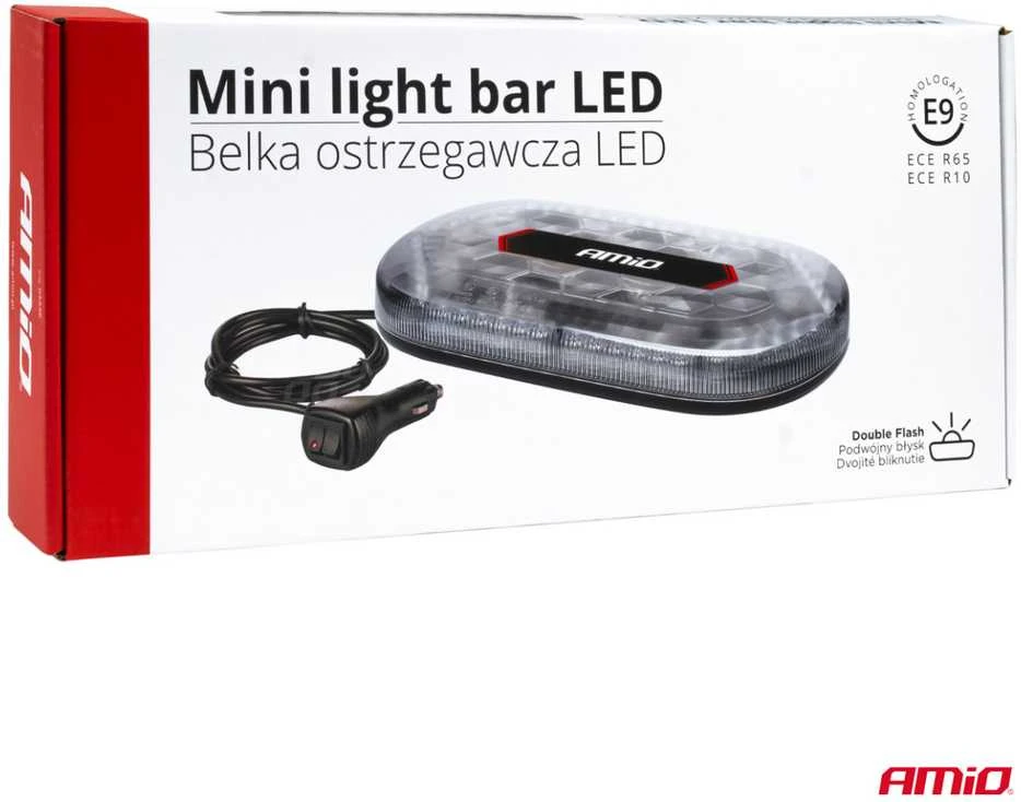 Magnetinis LED įspėjamasis žibintas 48 LED WLB78 R65 12V 24V AMIO-03336