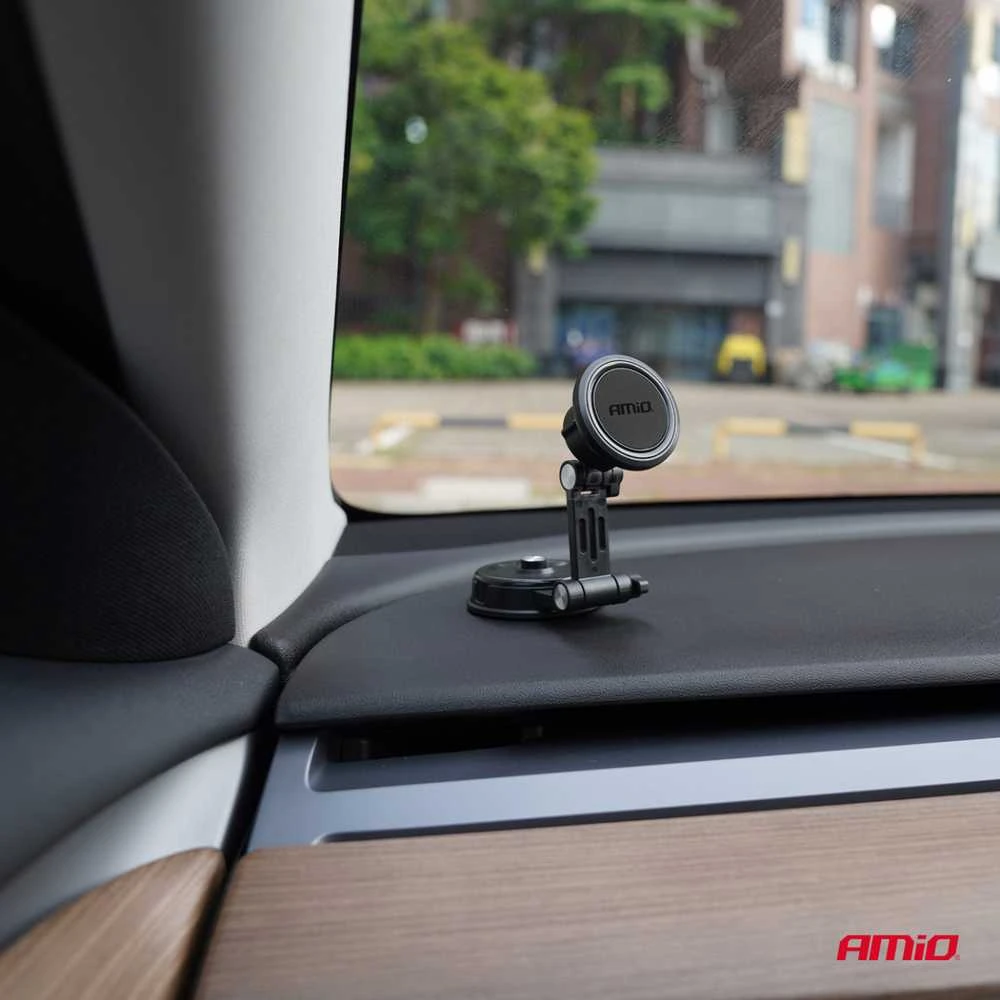 Magnetinis pasukamas telefono laikiklis ant prietaisų skydelio 360° AMiO-04144