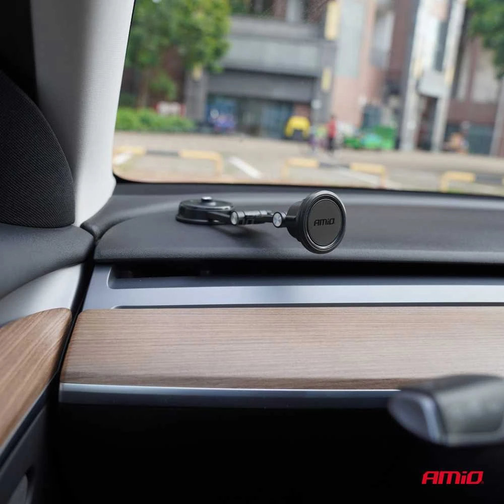 Magnetinis pasukamas telefono laikiklis ant prietaisų skydelio 360° AMiO-04144