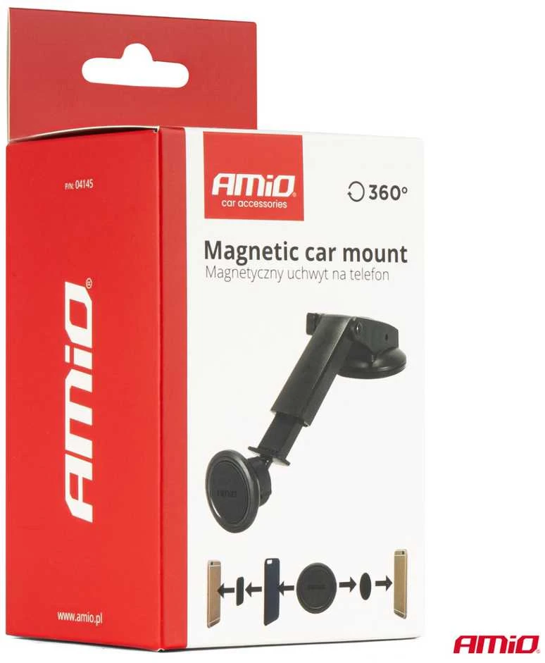 Magnetinis reguliuojamas telefono laikiklis ant stiklo AMiO-04145
