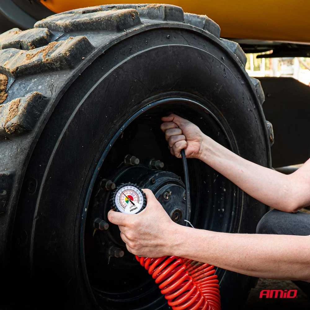 Mechaninis manometras su guminėmis apsaugomis 16 bar G 1/4″, AMIO-04467