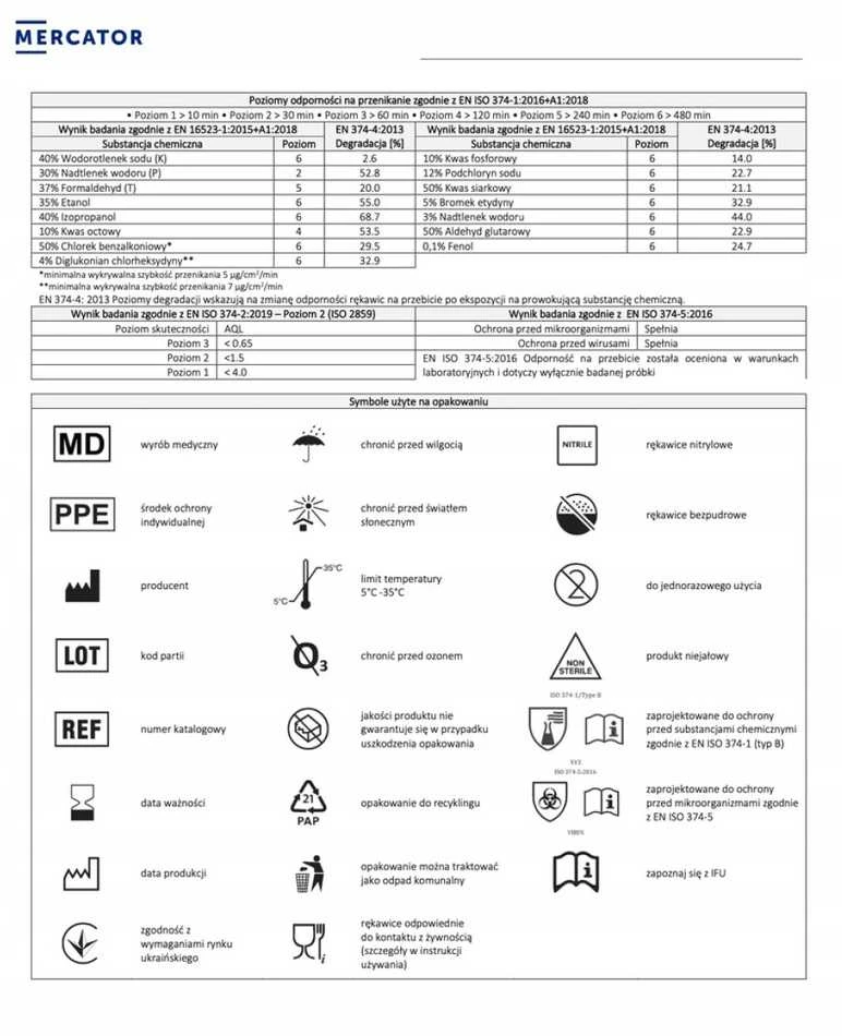 Rękawice Mercator Vienkartinės pirštinės NITRYLEX PF, nitrilinės, nepudruotos, juodos spalvos, L, 100 vnt.