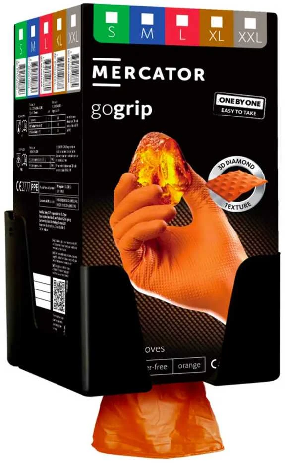 Mercator Medical Juodas GoGrip laikiklis dėžutei Mercator GoGrip ONE-BY-ONE pirštinėms