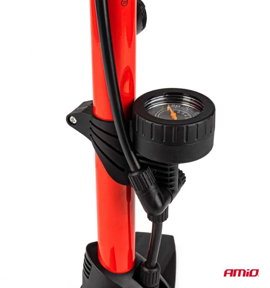 Metalinė rankinė pompa su manometru PU02, AMIO-02146