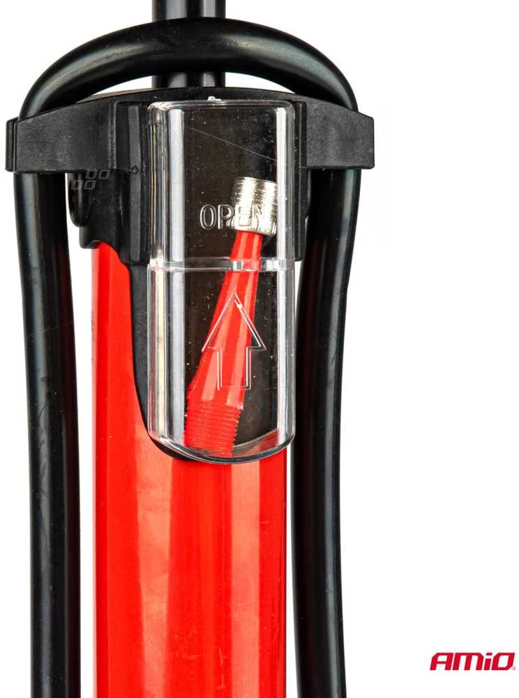 Metalinė rankinė pompa su manometru PU02, AMIO-02146