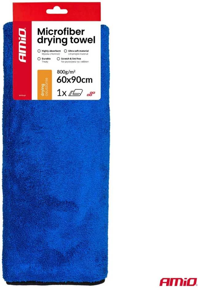 Mikropluošto automobilio džiovinimo rankšluostis, 800 GSM, 60 × 90 cm AMIO-04488