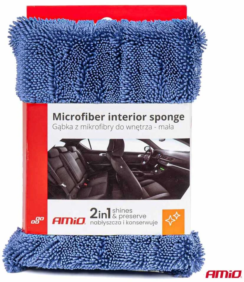 Mikropluošto kempinė automobilio salonui, 15x10x3 cm AMiO-03844