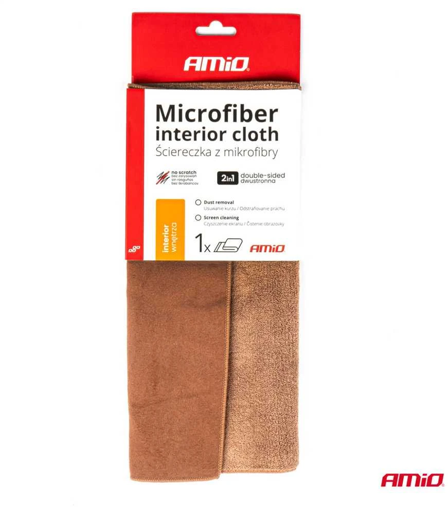 Mikropluošto šluostė 2in1 CORAL+SUEDE 30×30 cm, 500g/m², AMIO-03982