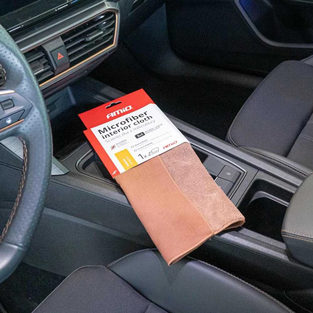 Mikropluošto šluostė 2in1 CORAL+SUEDE 30×30 cm, 500g/m², AMIO-03982