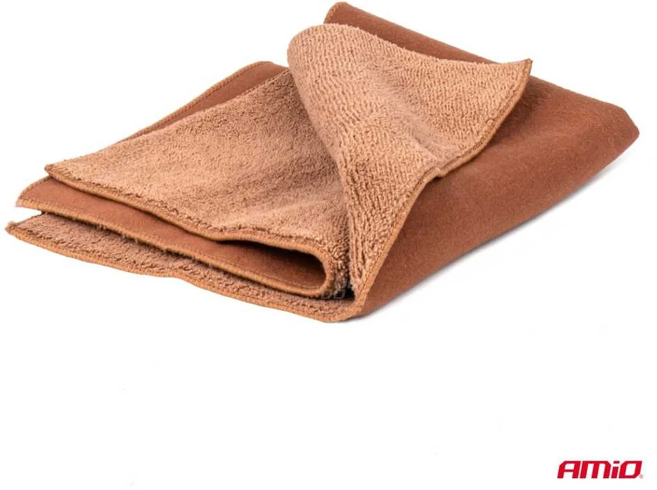 Mikropluošto šluostė 2in1 CORAL+SUEDE 30×30 cm, 500g/m², AMIO-03982