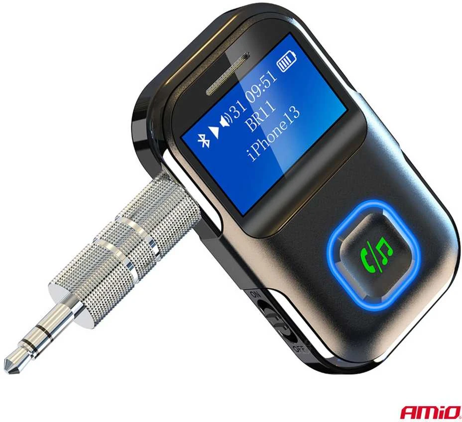 Mini jack Bluetooth imtuvas–siųstuvas su LCD AMIO-04659
