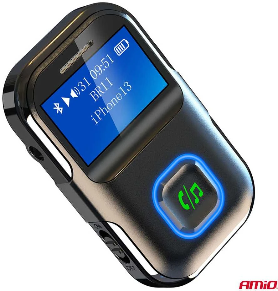 Mini jack Bluetooth imtuvas–siųstuvas su LCD AMIO-04659