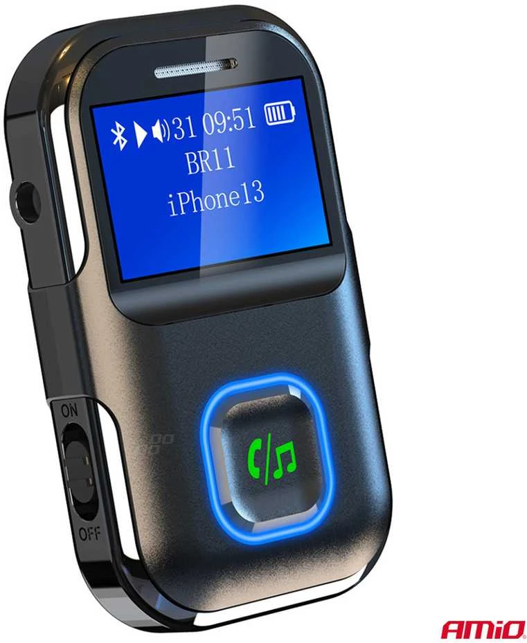 Mini jack Bluetooth imtuvas–siųstuvas su LCD AMIO-04659