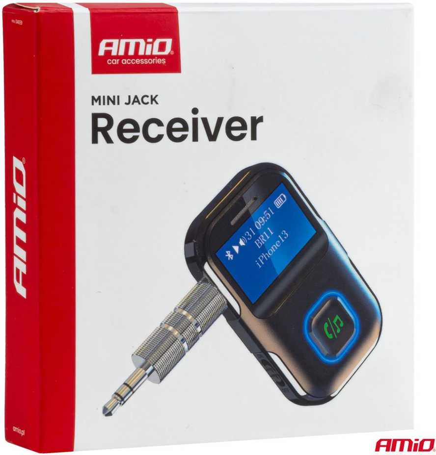 Mini jack Bluetooth imtuvas–siųstuvas su LCD AMIO-04659