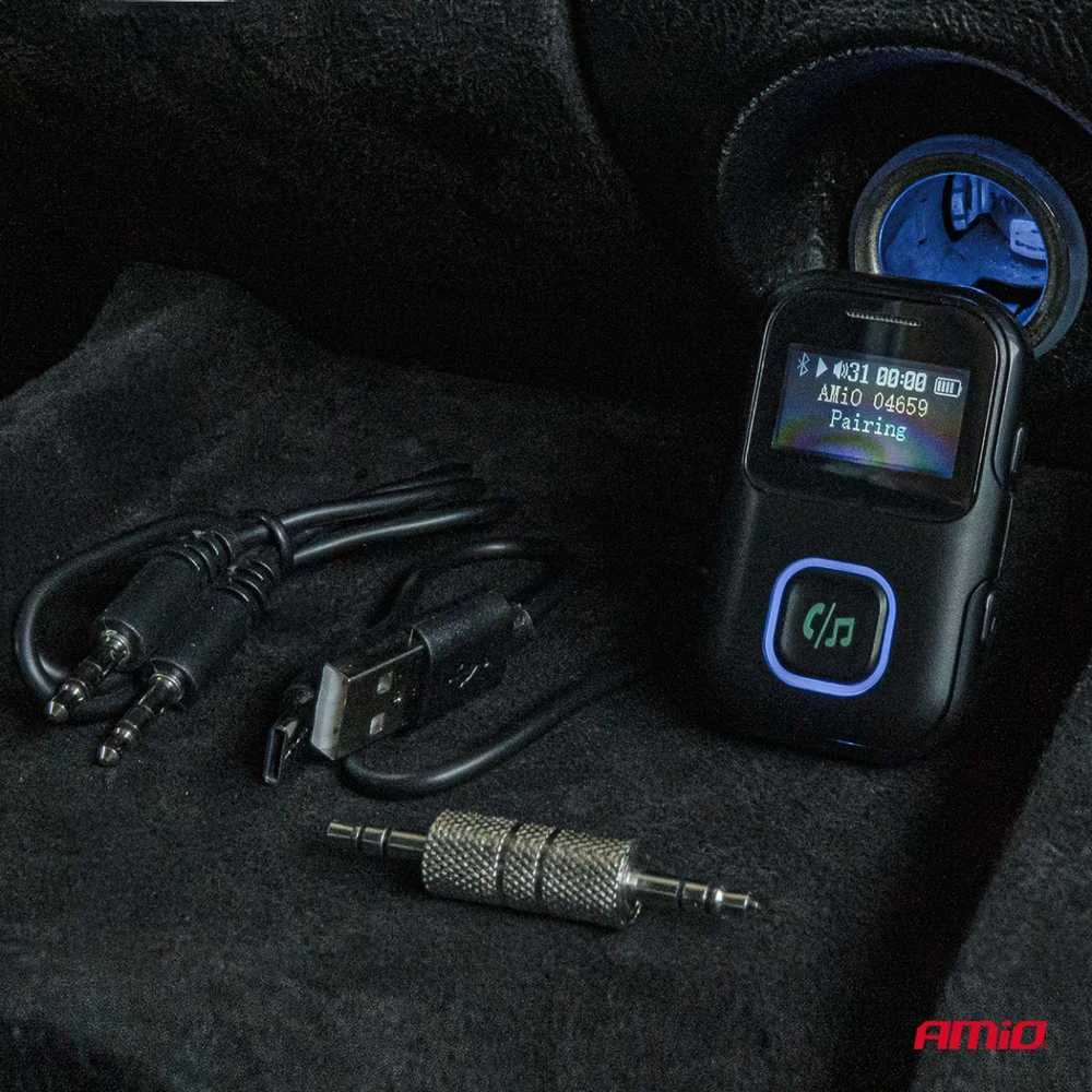 Bluetooth siųstuvas su LCD ekranu ir komplektacija