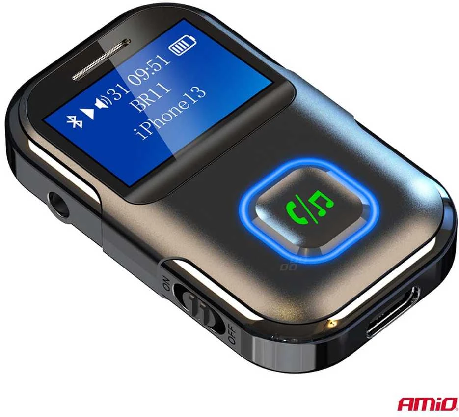Mini jack Bluetooth imtuvas–siųstuvas su LCD AMIO-04659