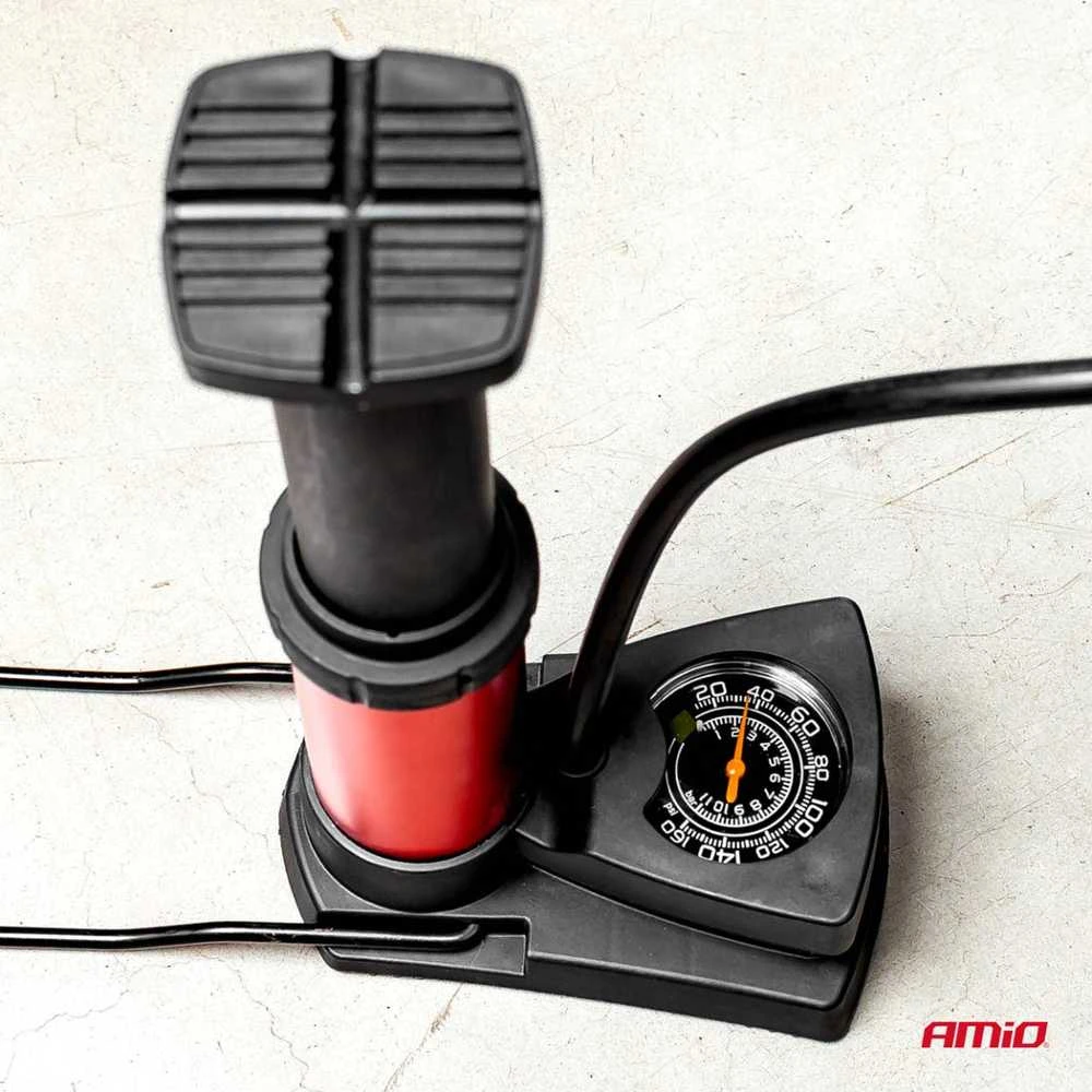 Mini kojinė pompa su manometru PU03, AMIO-02147