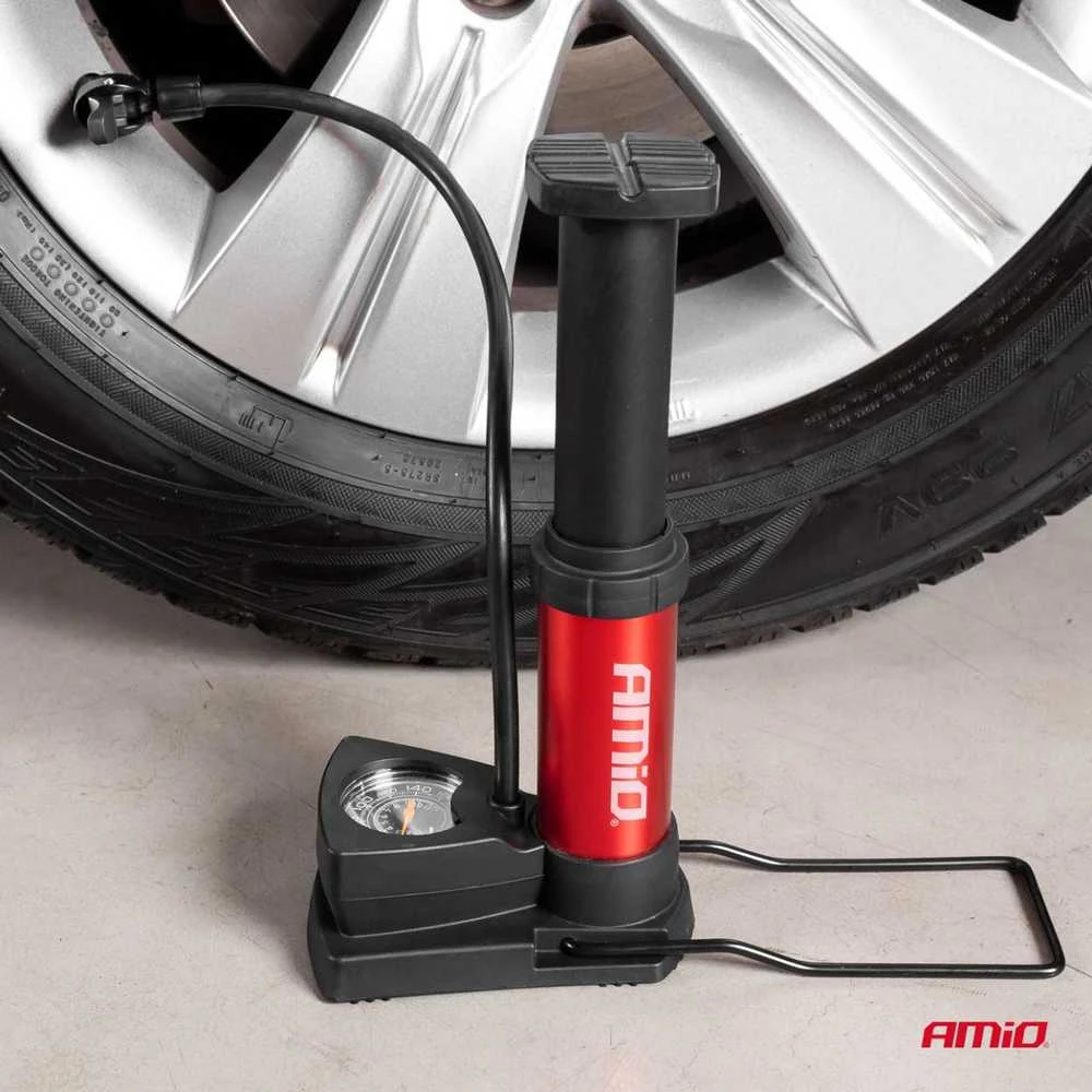 Mini kojinė pompa su manometru PU03, AMIO-02147