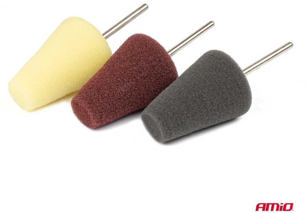 Mini poliravimo kempinėlės, 30 mm kūgio formos AMIO-03715