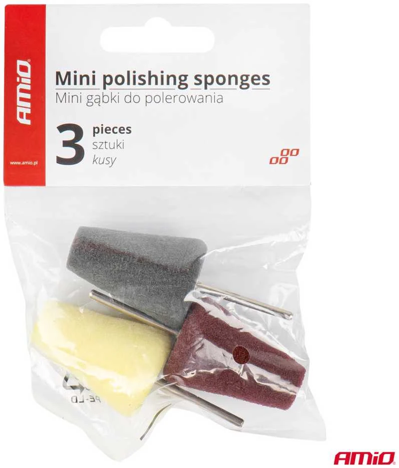 Mini poliravimo kempinėlės, 30 mm kūgio formos AMIO-03715