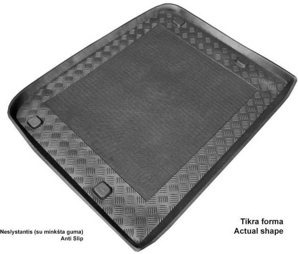 Mix Plast Plastikinis Bagažinės kilimėlis Volkswagen Touareg 5 vietų 2003-2009m.
