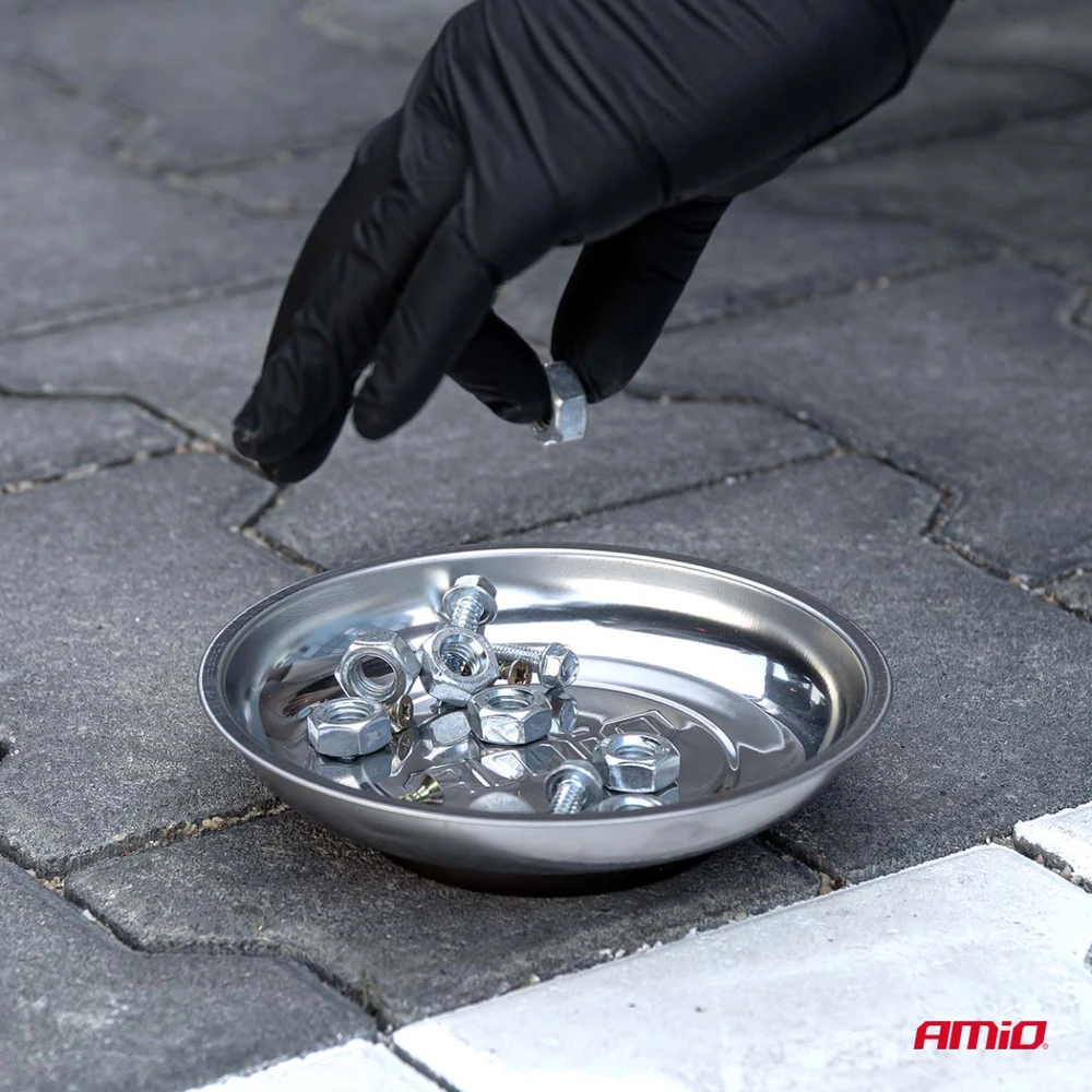 Nerūdijančio plieno magnetinis padėklas, 110 mm AMIO-04914