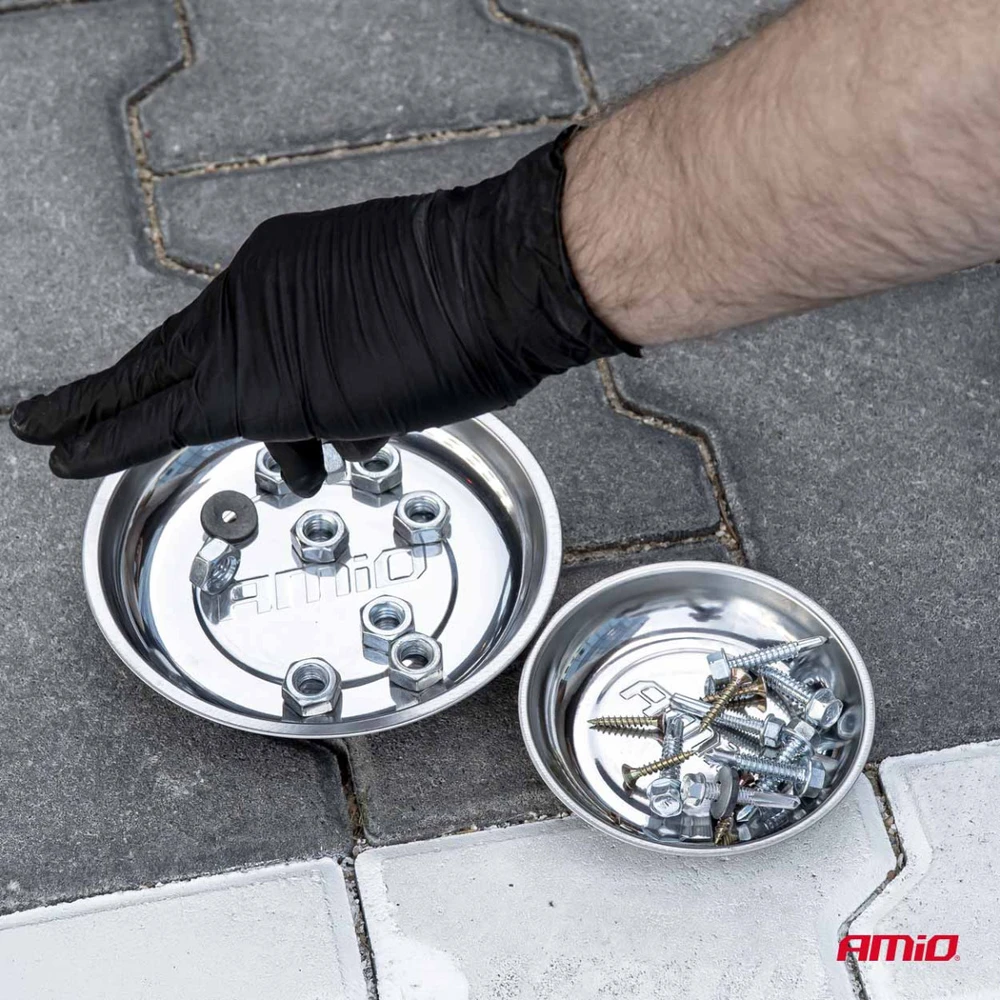 Nerūdijančio plieno magnetinių padėklų rinkinys, 110 ir 150 mm AMIO-04916