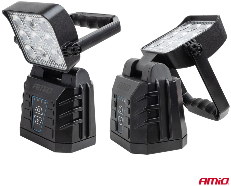 Nešiojama LED darbo ir įspėjamoji lempa 15W (BATT) AMIO-04865