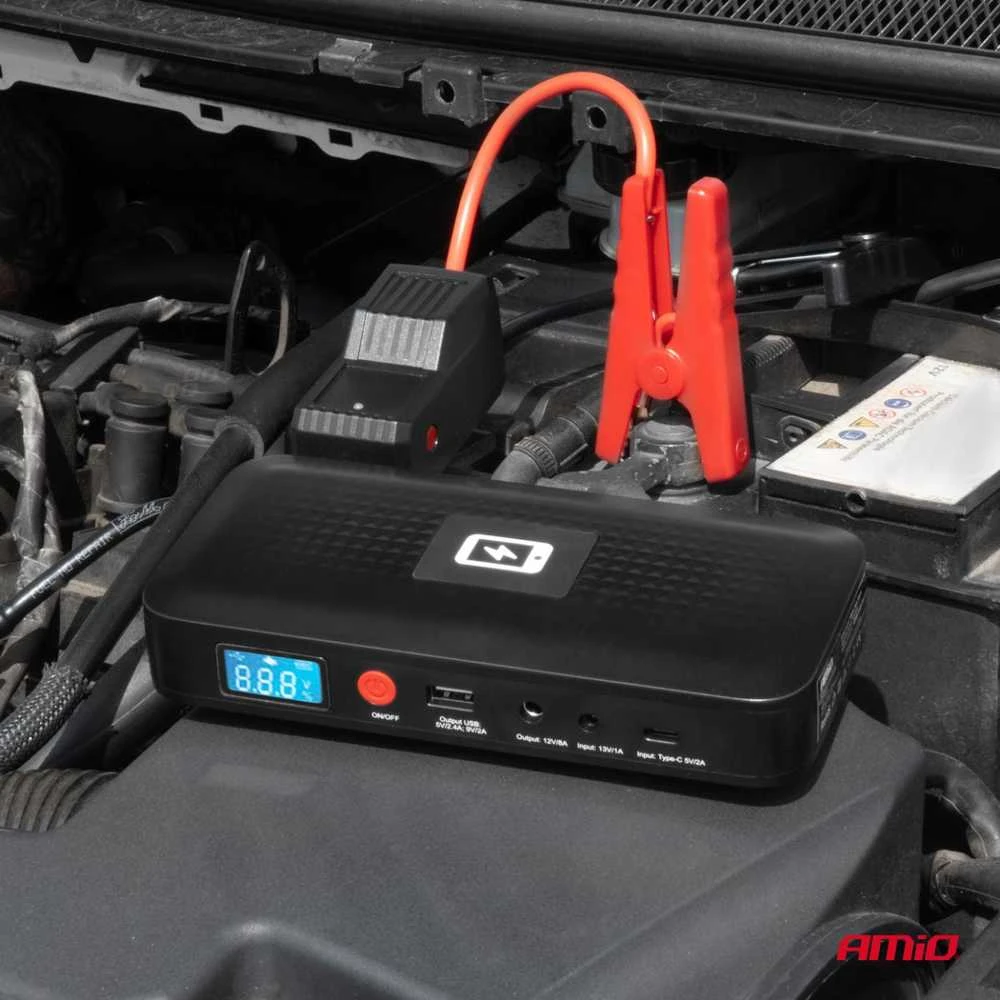 Nešiojamas užvedimo įrenginys / Powerbank 12V 12Ah 800A, AMIO-04055